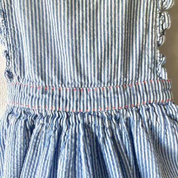 Mini Boden Seersucker Pinafore Dress Size 4-5 - Picture 6 of 12